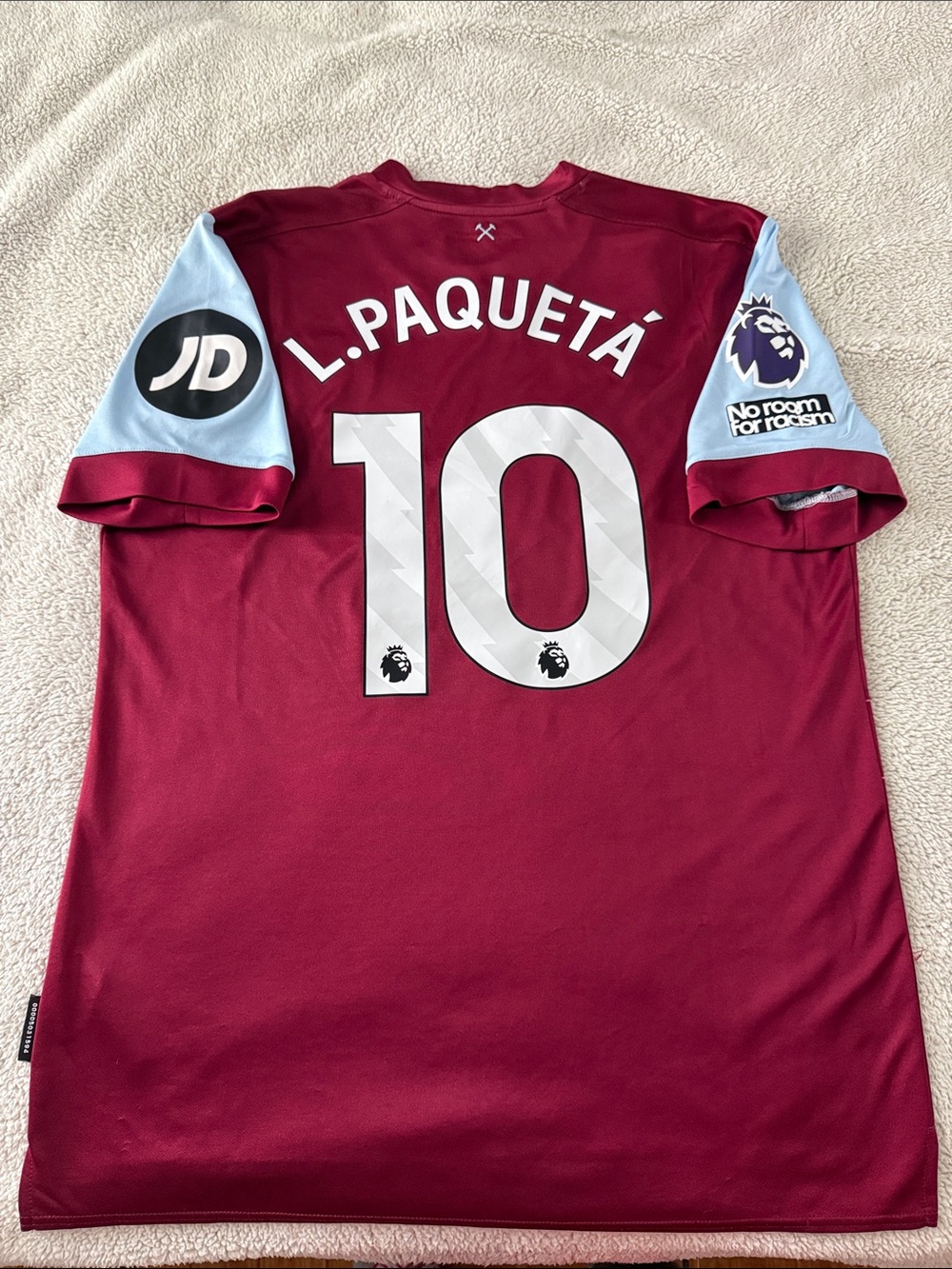 West Ham United #10 Lucas Paquetá 2023-24 Umbro Home Premier League Jersey